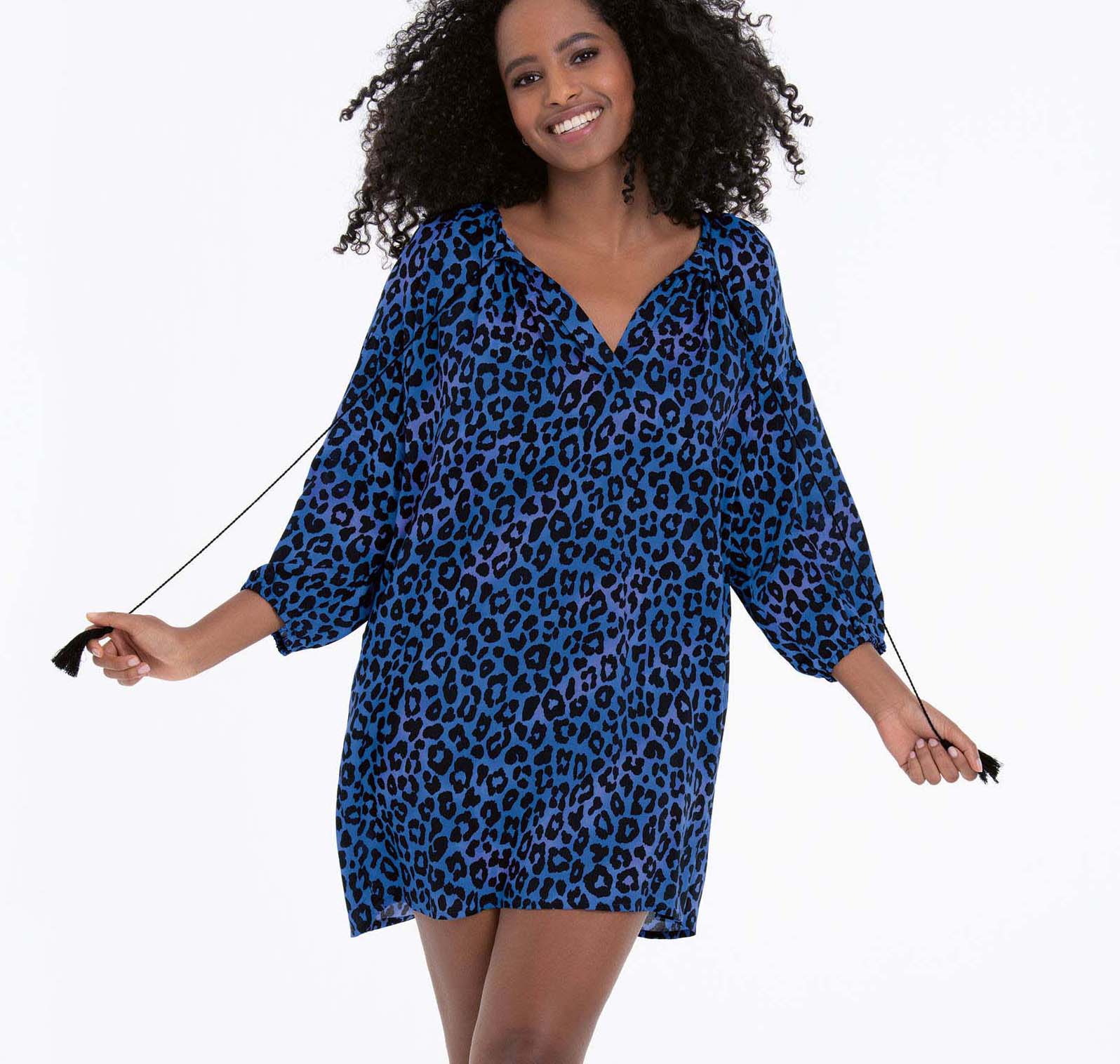 plus size leopard print cover up